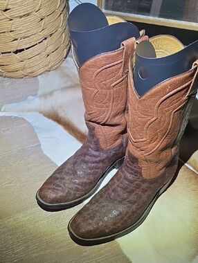 Rocky Carroll Custom Handmade Elephant Boots 12ee Excellent Vintage Condition